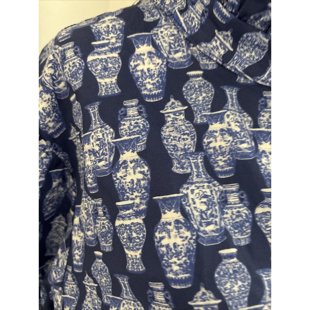 Pittypats Clothing Co Arcadia Dress XL Blue White Ginger Jar Chinoiserie Maxi - Picture 7 of 11